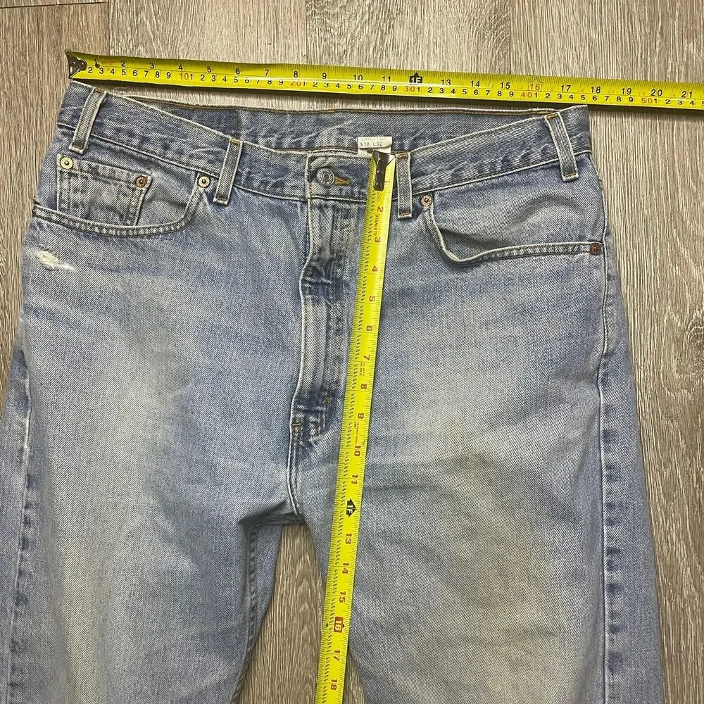 VTG Levis 505 Jeans Size 38x32 Straight Leg Denim Red Tab